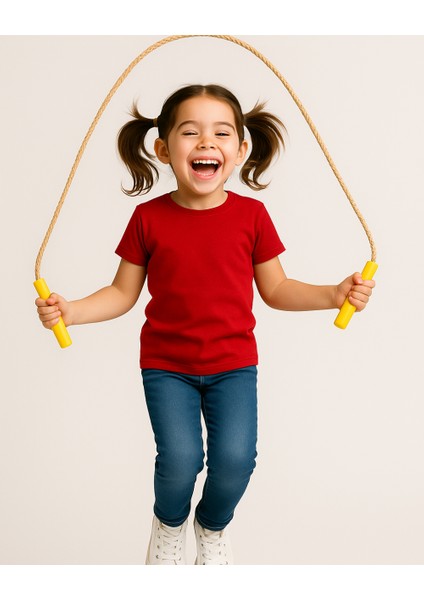 Çocuklar Için Plastik Tutma Saplı Atlama Ipi | Eğlenceli ve Sağlıklı Aktivite