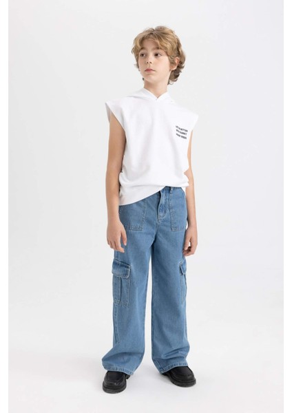 Erkek Çocuk Baskılı Kapüşonlu Atlet C4050A824SM