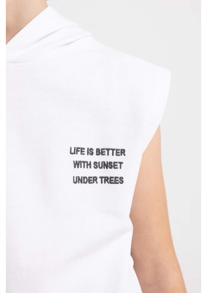 Erkek Çocuk Baskılı Kapüşonlu Atlet C4050A824SM