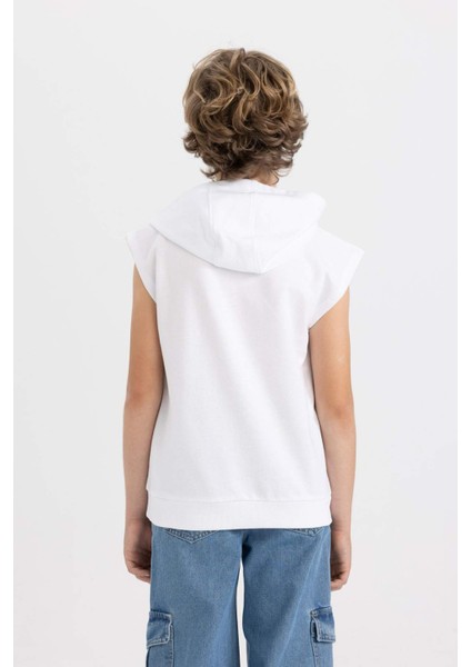 Erkek Çocuk Baskılı Kapüşonlu Atlet C4050A824SM