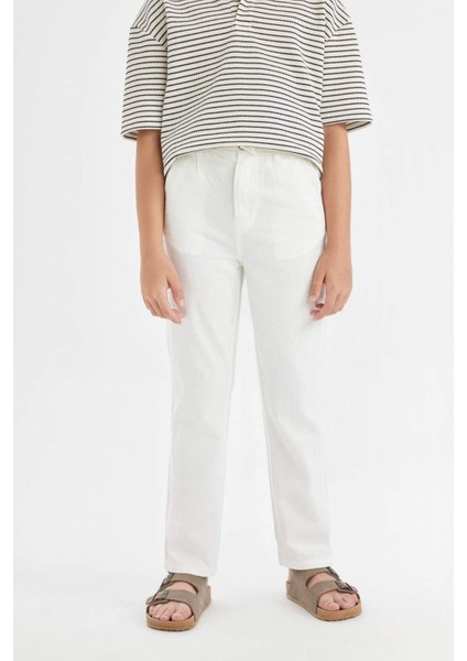 Erkek Çocuk Standart Paça Keten Görünümlü Pantolon C2981A824SM