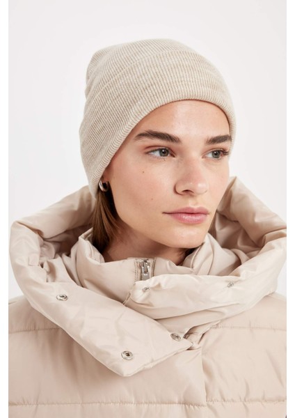 Kadın Triko Basic Düz Kışlık Bere R7545AZ24WN