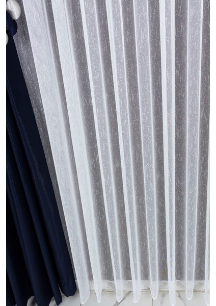 Gün Işığını Yumuşatan Şık Kaliteli Şantuk Keten Model Kırışmaz 1/2 Seyrek Pileli Tül Perde