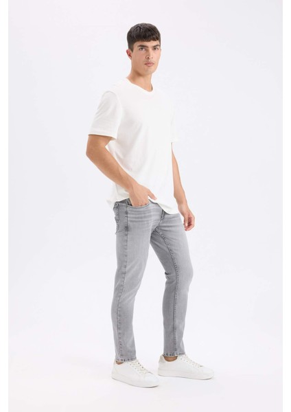 Carlo Skinny Fit Ekstra Dar Kalıp Normal Bel Ekstra Dar Paça Jean Pantolon C5745AX24AU