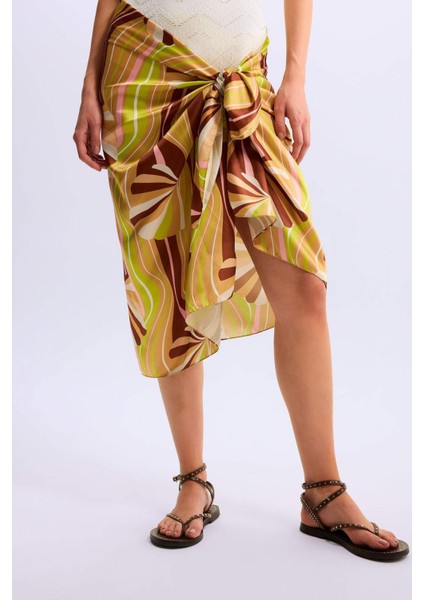 Kadın Renkli Uzun Pareo