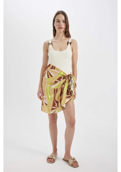 Kadın Renkli Uzun Pareo