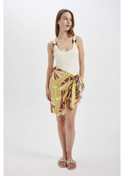 Kadın Renkli Uzun Pareo