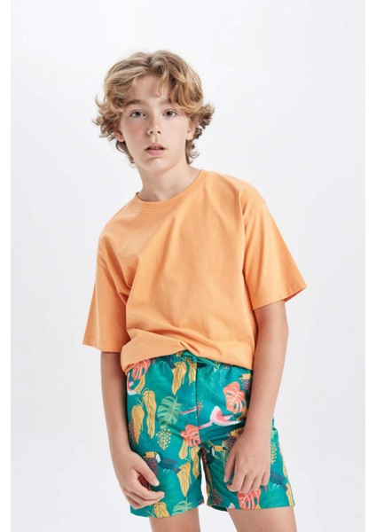 Erkek Çocuk Desenli Deniz Şortu C5573A824HS