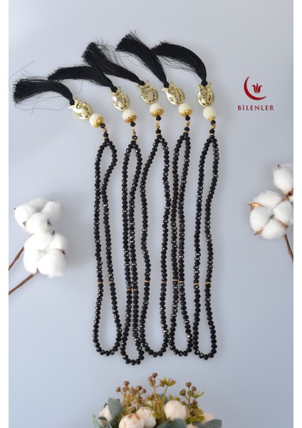 Hediyelik Mevlitlik Kristal Tesbih 99'lu Lale Imameli 5 Adet