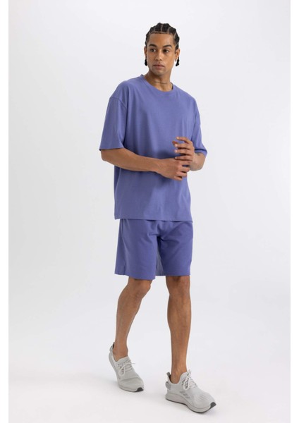 Fit Slim Fit Dar Kesim Cepli Baskılı Sporcu Şort A1625AX24SM