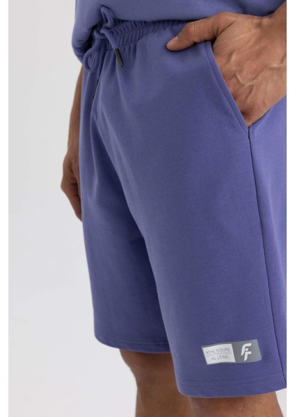Fit Slim Fit Dar Kesim Cepli Baskılı Sporcu Şort A1625AX24SM