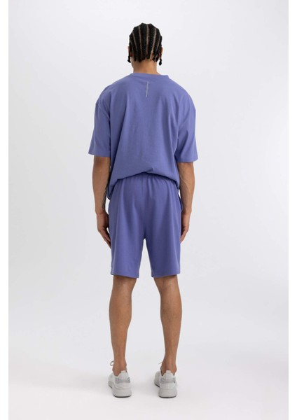Fit Slim Fit Dar Kesim Cepli Baskılı Sporcu Şort A1625AX24SM