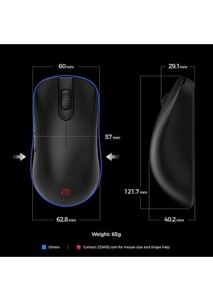 ZA13-DW 4K 4000Hz Küçük Boy Simetrik Kablosuz E-Spor Oyuncu Mouse fiyatları