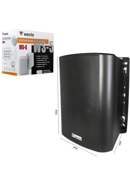 Ws-5tb 5,25" 125W Trafolu Siyah Hoparlör IP65