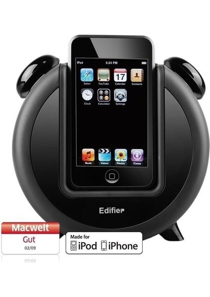 IF200 Plus Alarmlı iPod/iPhone Siyah Bluetooth Speaker