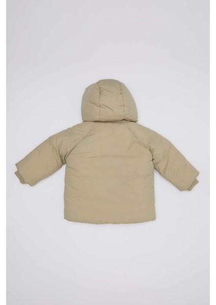 Kız Bebek Kapüşonlu Su İtici İçi Yumuşak Tüylü Mont C5301A524AU