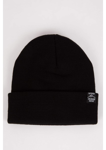 Erkek Çocuk Dokuma Etiketli Triko Bere