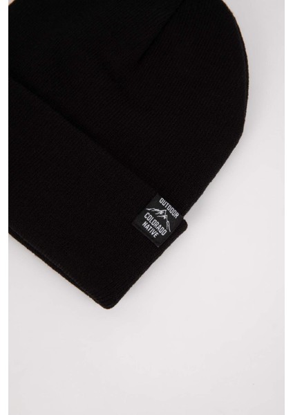 Erkek Çocuk Dokuma Etiketli Triko Bere