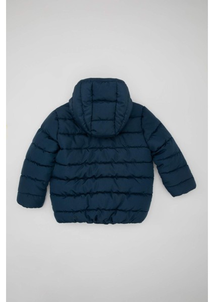 Erkek Bebek Su İtici Kapüşonlu Fermuarlı Şişme Mont A2859A524AU