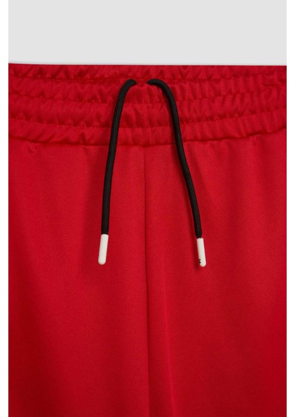 Fit Standart Fit Baskılı Sporcu Kısa Paça Ağır Kumaş Şort