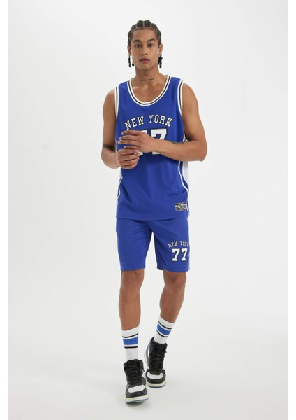 DeFactoFit Standart Fit Sporcu Kısa Paça Ağır Kumaş Şort C2421AX24SM