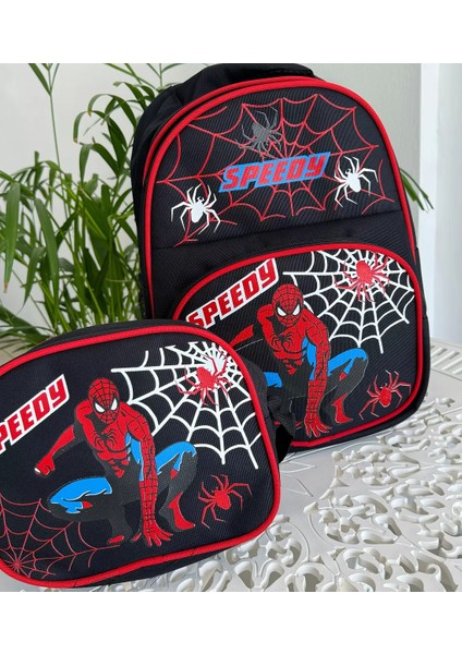 Örümcek Spider Ilkokul Çantası Beslenme Çantası Kız - Erkek Çocuk