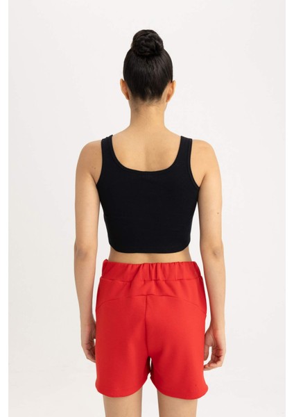 Fit NBA Chicago Bulls Crop Bisiklet Yaka Atlet B9961AX24SM