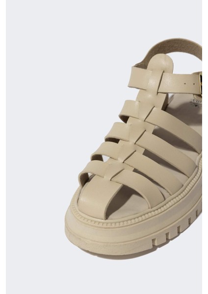 Kadın Yüksek Taban Suni Deri Sandalet C3725AX24SM