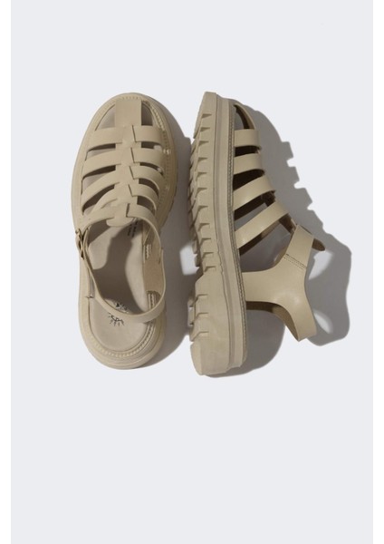 Kadın Yüksek Taban Suni Deri Sandalet C3725AX24SM