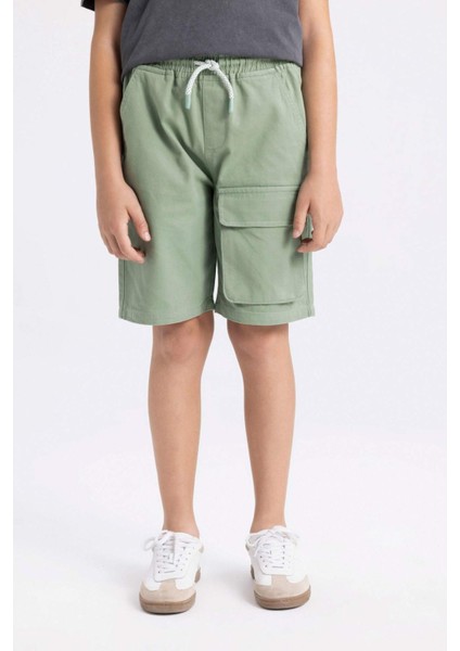 Erkek Çocuk Kargo Fit Gabardin Şort C3528A824SM
