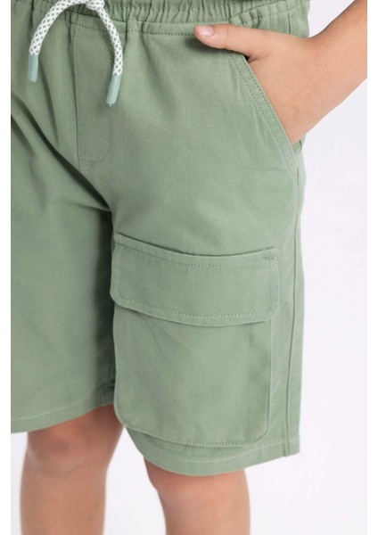 Erkek Çocuk Kargo Fit Gabardin Şort C3528A824SM