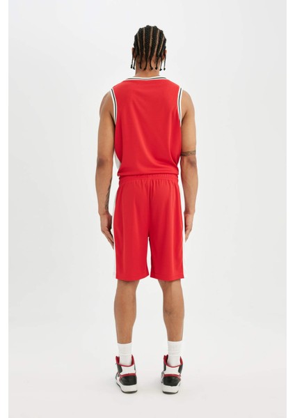 Fit Standart Fit Sporcu Kısa Paça Ağır Kumaş Şort C2422AX24SM