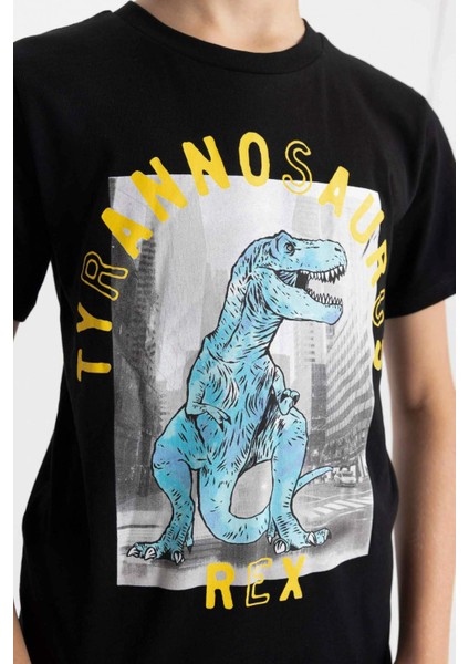 Erkek Çocuk Baskılı Pijama Takımı Kısa Kollu Üst Şort C5499A824SM