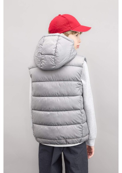 Erkek Çocuk Su İtici Kapüşonlu Fermuarlı Şişme Yelek C4334A824AU