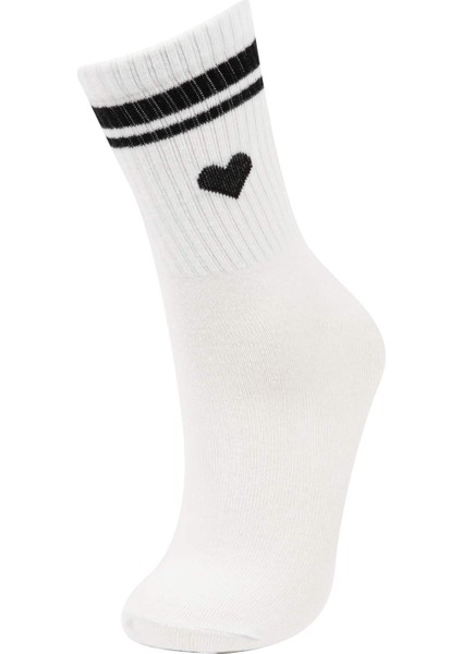 Kadın 5'li Pamuklu Uzun Çorap C6458AXNS