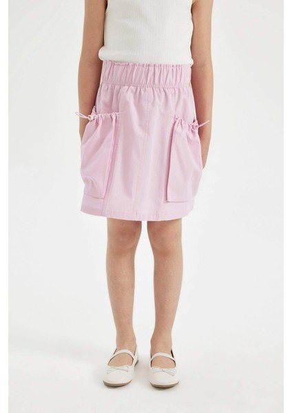 Kız Çocuk Cepli Poplin Etek C4880A824SM