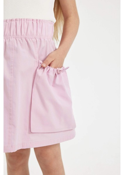 Kız Çocuk Cepli Poplin Etek C4880A824SM