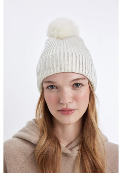 Kadın Ponponlu Parlak Bere C6643AX24WN