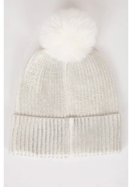 Kadın Ponponlu Parlak Bere C6643AX24WN