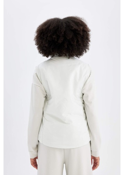 Fit Su İtici Kapitone Astarlı Fermuarlı Cepli Sporcu Yelek C5749AX24AU