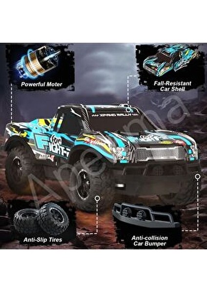 Full Fonksiyon LED Işıklı Gövde 1:20 Off Road Şarjlı Rc Uzaktan Kumandalı Yarış Arabası