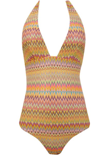 Ayje x DeFacto Boyundan Bağlamalı Desenli Mayo C6158AX24HS