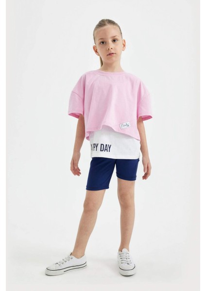 Kız Çocuk Baskılı Biker Tayt C4940A824SM