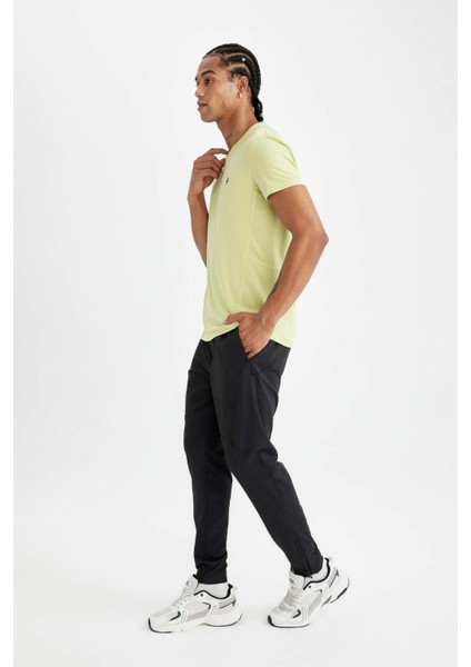 Sporcu Jogger Eşofman Altı Slim Fit Dar Kesim Dokuma Üç Cepli Fermuarlı Paça B2780AX24SM