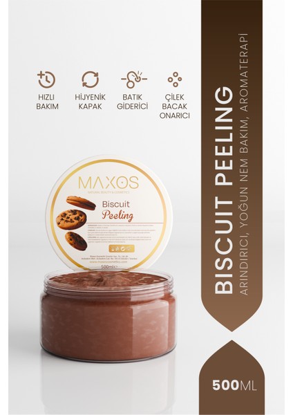 Biscuit Peeling 500ML Canlandırıcı, Derin Arındıcı, Batık Giderici