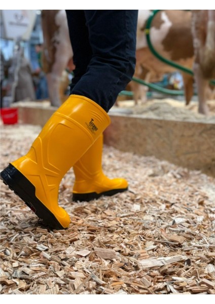 Boots Poliüretan Soğuğa Dayanıklı Kısa Çelik Burunlu Sarı Çizme modelleri