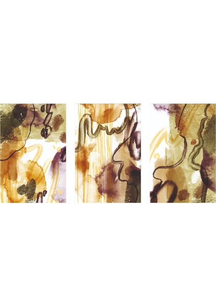 :temperli Cam Üçlü Set Tablo, Tablo, Üçlü Tablo, Uv Baskı, Cam Tablo, 3’lü Set, CUT015