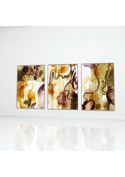 :temperli Cam Üçlü Set Tablo, Tablo, Üçlü Tablo, Uv Baskı, Cam Tablo, 3’lü Set, CUT015