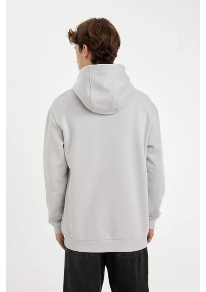 Marvel Logo Only Regular Fit Kapüşonlu Sweatshirt C6513AX24AU