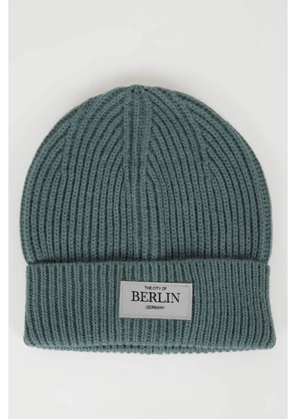 Kadın Şehir Temalı Dokuma Etiketli Bere C6950AX24WN